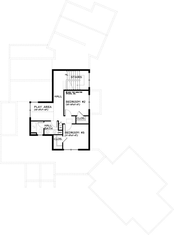 Craftsman Floor Plan - Upper Floor Plan #895-4