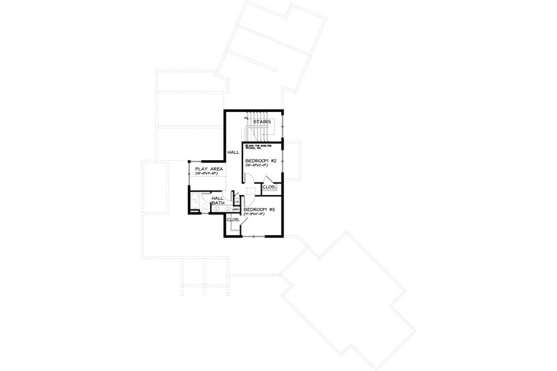 House Blueprint - Floor Plan - Upper Floor for Craftsman House Plan #895-4 - 3 bed, 2.5 bath