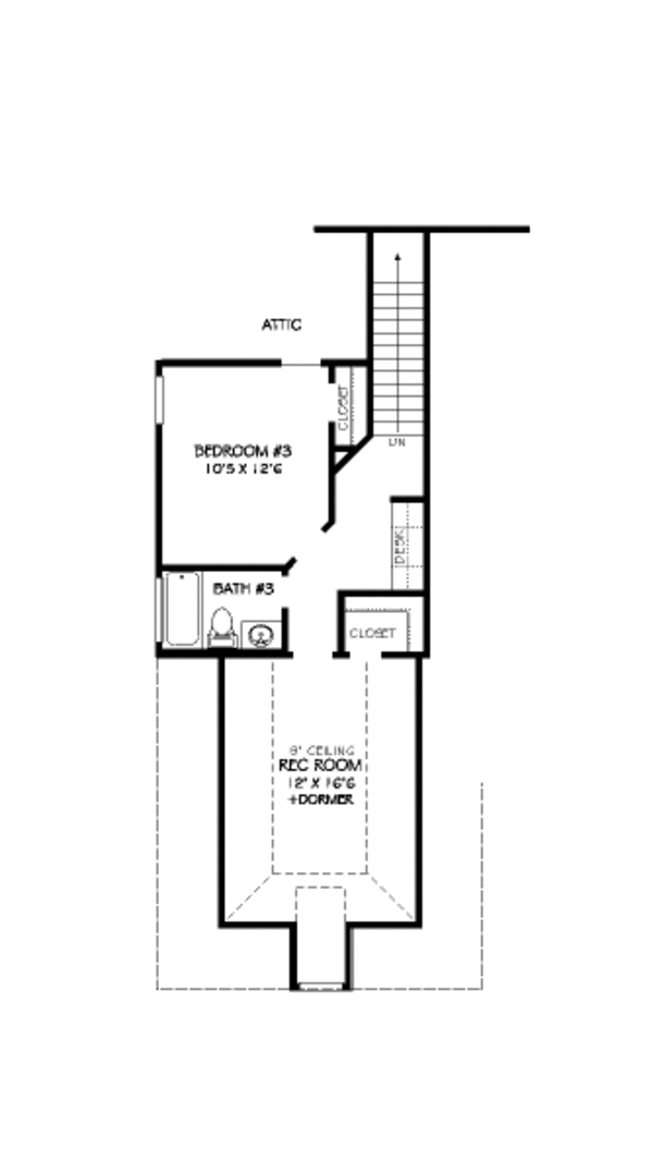 European Floor Plan - Upper Floor Plan #424-140