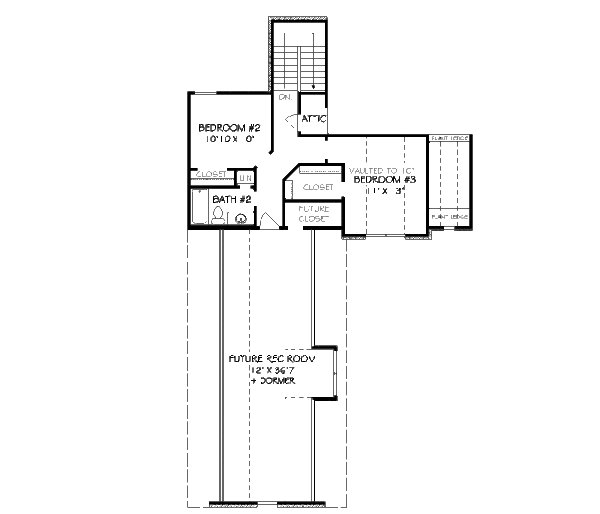 European Floor Plan - Upper Floor Plan #424-108