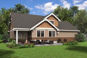 Exterior - Rear Elevation for Craftsman House Plan #48-708 - 4 bed, 2.5 bath