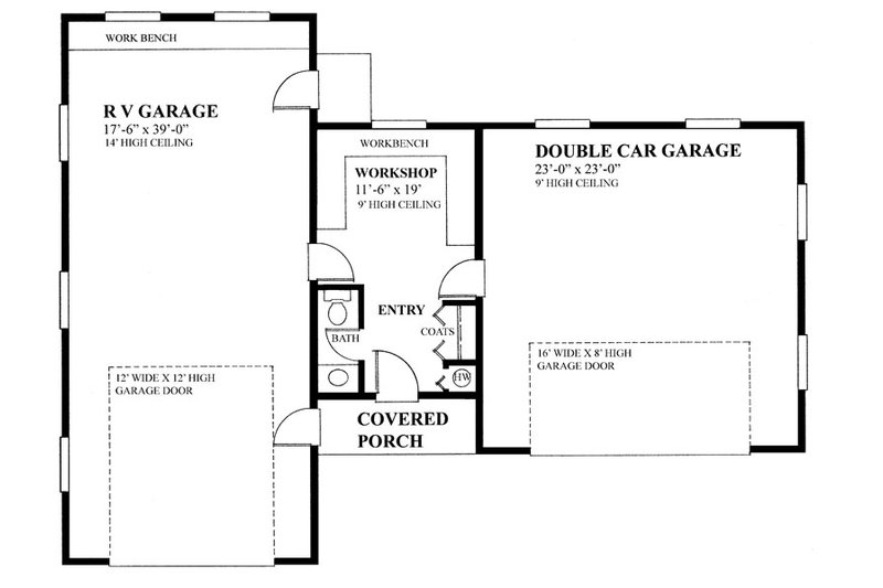 Dream House Plan - Floor Plan - Main Floor for Cottage House Plan #118-127, 0.5 bath
