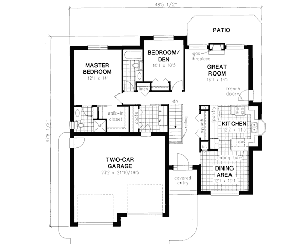 Traditional Floor Plan - Main Floor Plan #18-337