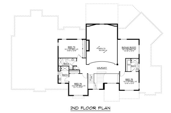 Floor Plan - Upper Floor for Contemporary House Plan #1064-332 - 5 bed, 6 bath