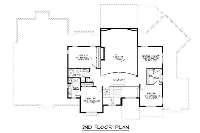 Home Plan - Floor Plan - Upper Floor for Contemporary House Plan #1064-332 - 5 bed, 6 bath
