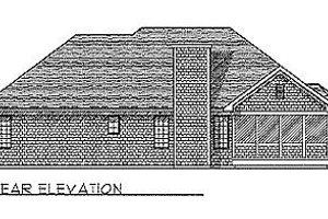 Exterior - Rear Elevation for Traditional House Plan #70-162 - 3 bed, 3.5 bath