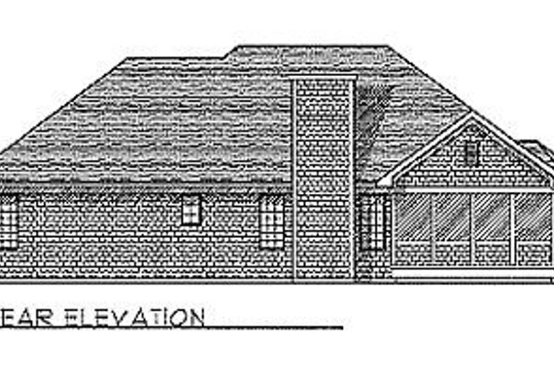 House Plan Design - Exterior - Rear Elevation for Traditional House Plan #70-162 - 3 bed, 3.5 bath