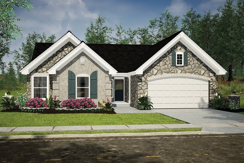 Architectural House Design - Traditional Exterior - Front Elevation Plan #57-367