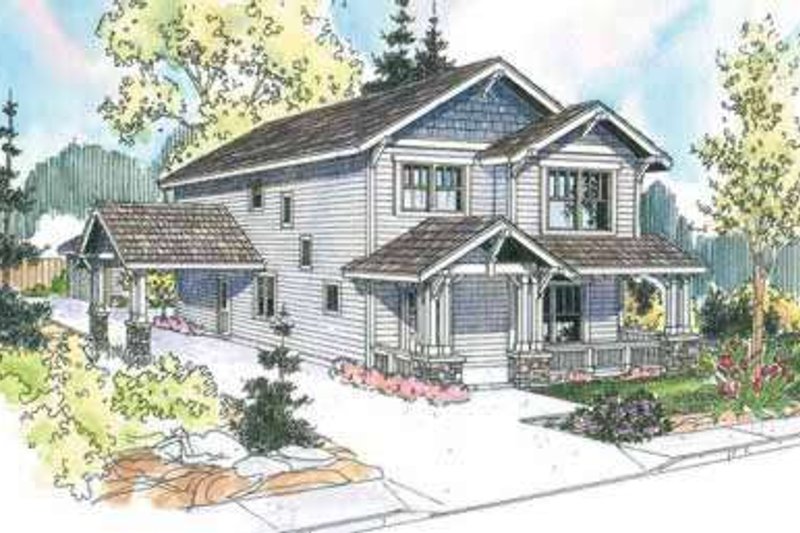Architectural House Design - Craftsman Exterior - Front Elevation Plan #124-610