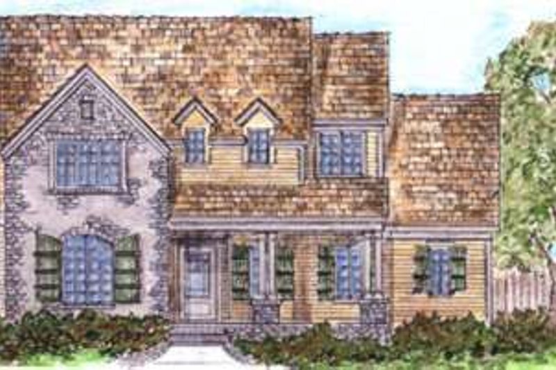 Architectural House Design - Tudor Exterior - Front Elevation Plan #410-265