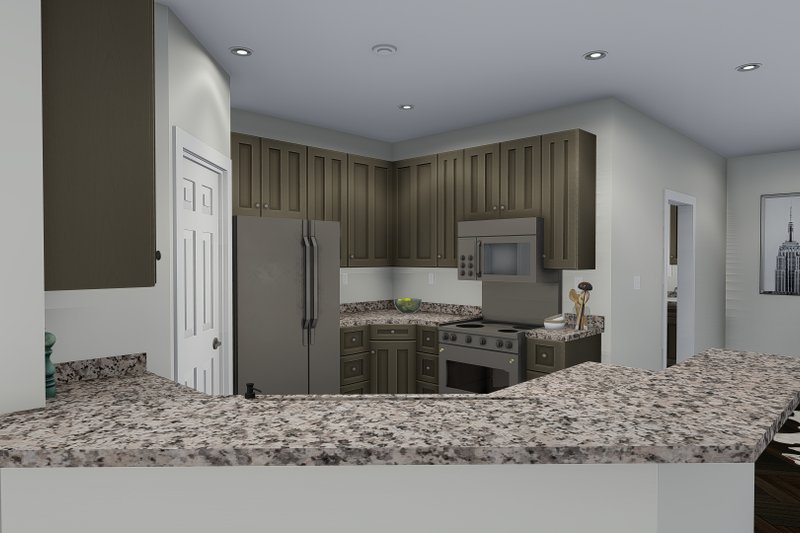 Architectural House Design - Interior - Kitchen for Ranch House Plan #1060-12 - 5 bed, 3.5 bath