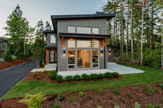 Exterior - Front Elevation 5 for Contemporary House Plan #1070-14 - 3 bed, 2.5 bath