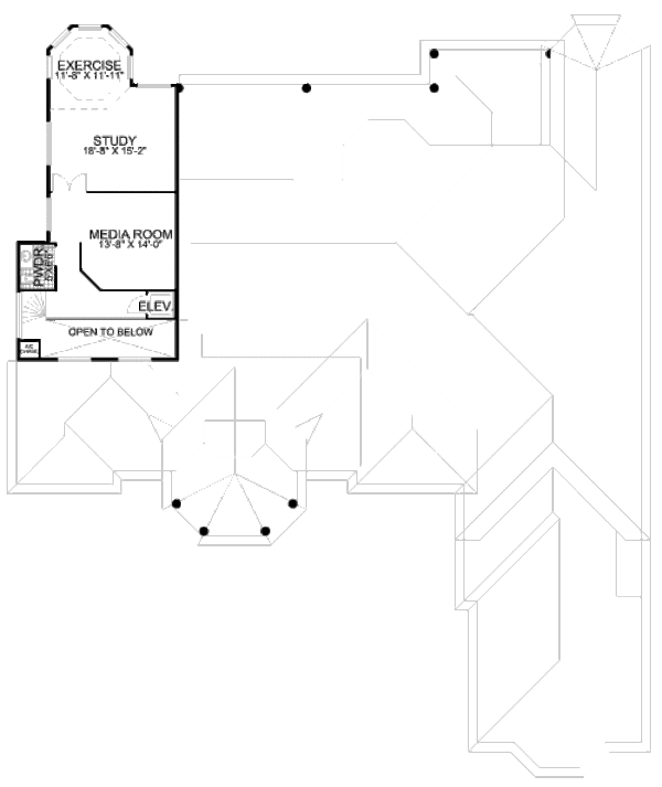 Mediterranean Floor Plan - Upper Floor Plan #420-174
