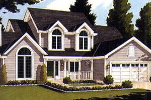 Country Exterior - Front Elevation Plan #3-177