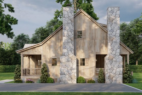 Exterior - Other Elevation 1 for Cabin House Plan #923-388 - 2 bed, 2 bath