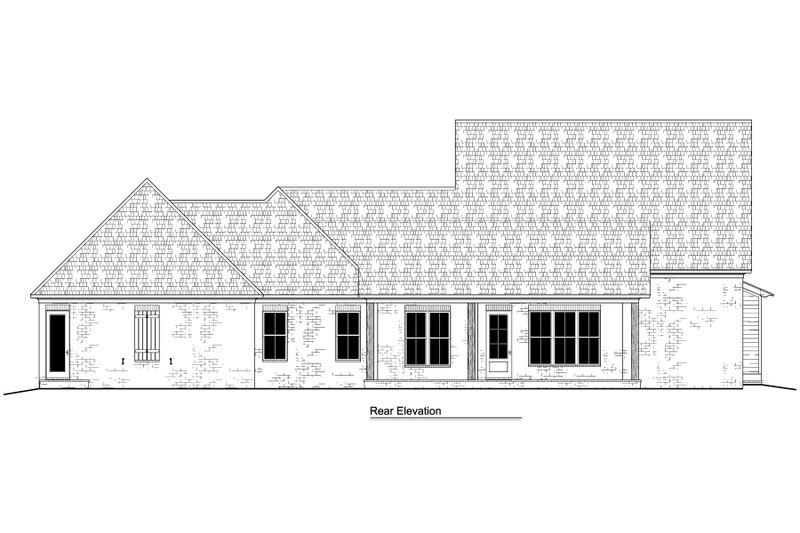 Dream House Plan - Exterior - Rear Elevation for Farmhouse House Plan #1081-16 - 3 bed, 3 bath