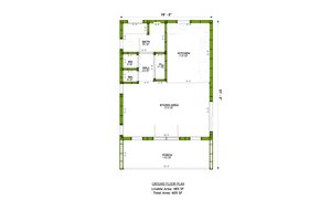Floor Plan - Main Floor for Contemporary House Plan #1106-112, 1 bath