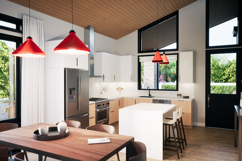 House Blueprint - Interior - Kitchen for Contemporary House Plan #48-1217 - 3 bed, 2 bath