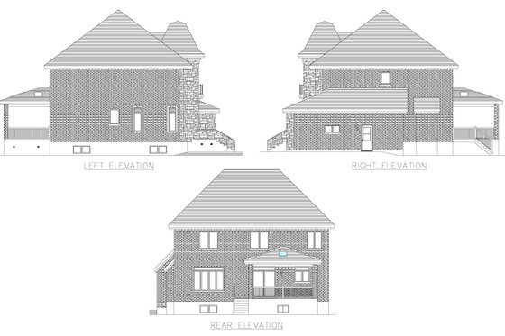 Exterior - Other Elevation for European House Plan #138-387 - 4 bed, 2.5 bath