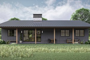 Exterior - Rear Elevation for Modern House Plan #455-470 - 3 bed, 2.5 bath