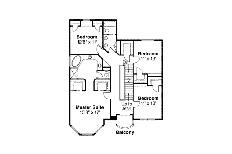 Home Plan - Floor Plan - Upper Floor for Victorian House Plan #124-274 - 4 bed, 2.5 bath