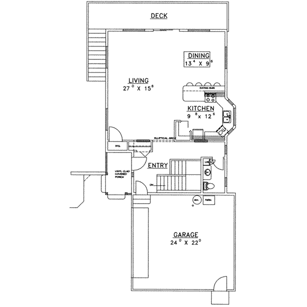 Home Plan - Traditional Floor Plan - Main Floor Plan #117-288