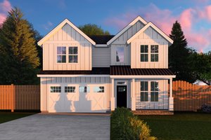 Prairie Exterior - Front Elevation Plan #53-754