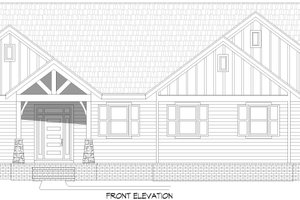 Exterior - Front Elevation 3 for Craftsman House Plan #932-1029 - 4 bed, 4 bath