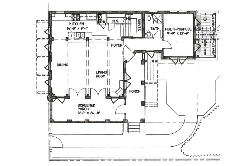 House Plan Design - Floor Plan - Main Floor for Beach House Plan #536-5 - 3 bed, 4 bath