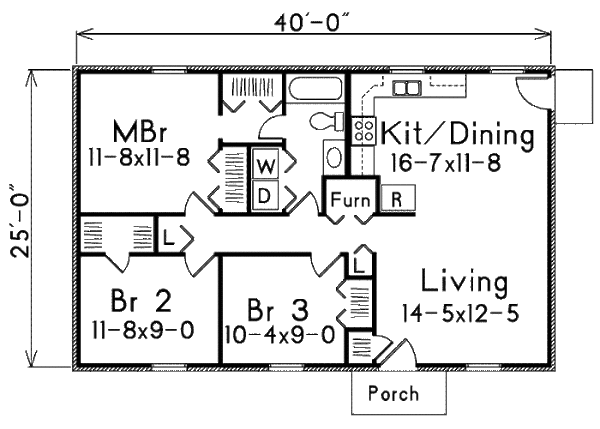 Traditional Floor Plan - Main Floor Plan #57-525