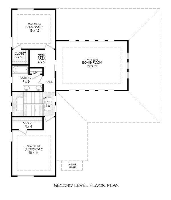 House Plan Design - Contemporary Floor Plan - Upper Floor Plan #932-172