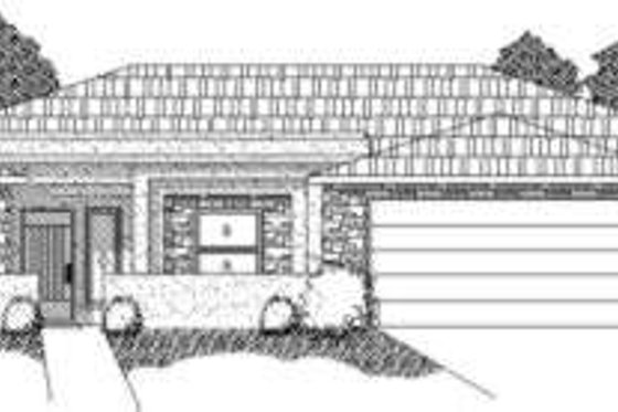 Exterior - Front Elevation for Adobe / Southwestern House Plan #24-212 - 3 bed, 2.5 bath