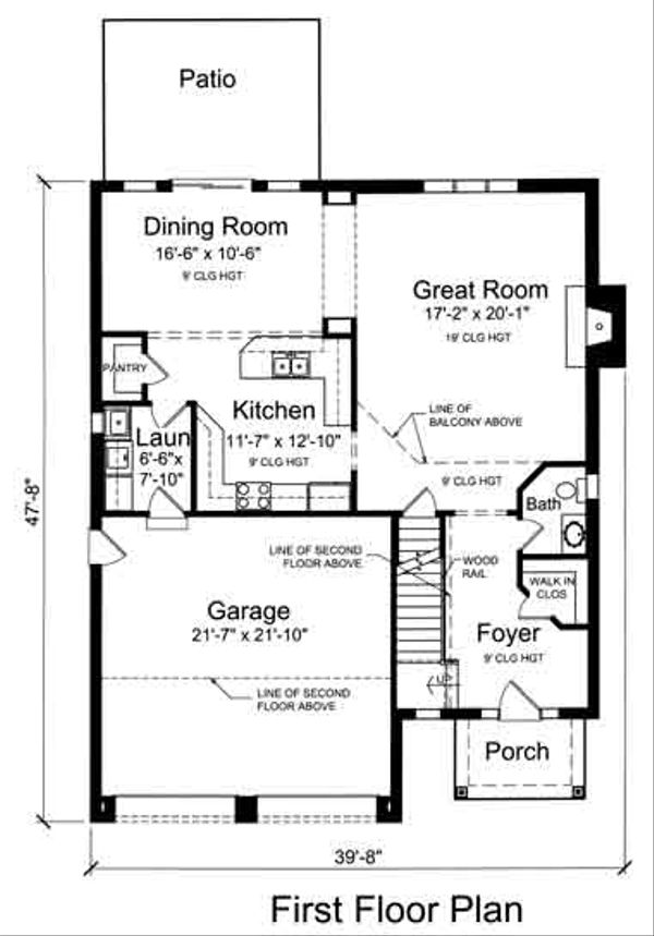 Home Plan - Traditional Floor Plan - Main Floor Plan #46-493