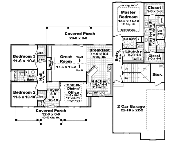 Home Plan - Traditional Floor Plan - Main Floor Plan #21-291