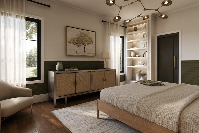 Dream House Plan - Interior - Master Bedroom 1 for Barndominium House Plan #1064-313 - 5 bed, 3 bath