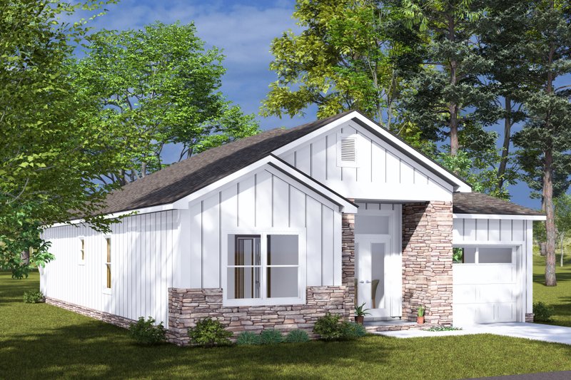 House Design - Exterior - Other Elevation 2 for Cottage House Plan #513-2319 - 3 bed, 2 bath