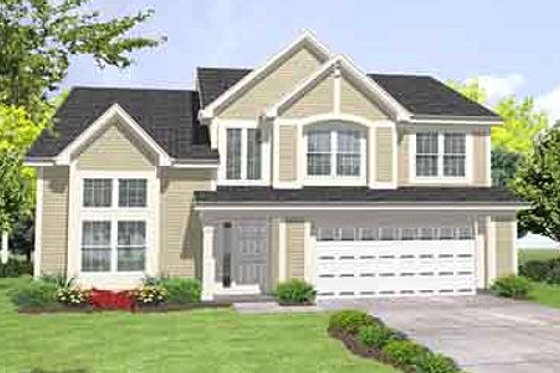 Exterior - Front Elevation for Farmhouse House Plan #50-246 - 4 bed, 2.5 bath
