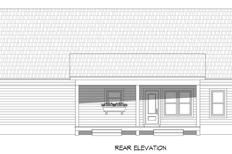 Dream House Plan - Exterior - Rear Elevation for Southern House Plan #932-774 - 3 bed, 2.5 bath