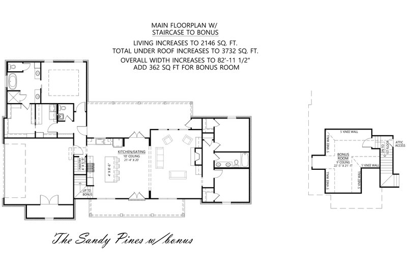 Architectural House Design - Floor Plan - Upper Floor for Farmhouse House Plan #1074-131 - 3 bed, 2.5 bath