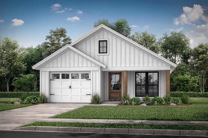Dream House Plan - Farmhouse Exterior - Front Elevation Plan #430-206