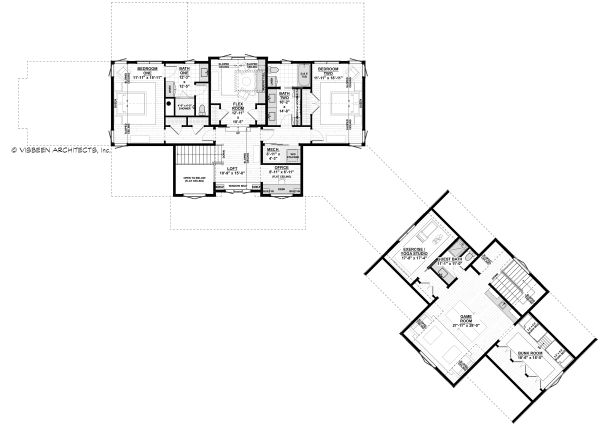 Farmhouse Floor Plan - Upper Floor Plan #928-341
