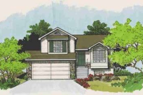 Exterior - Front Elevation for Traditional House Plan #308-165 - 4 bed, 2 bath