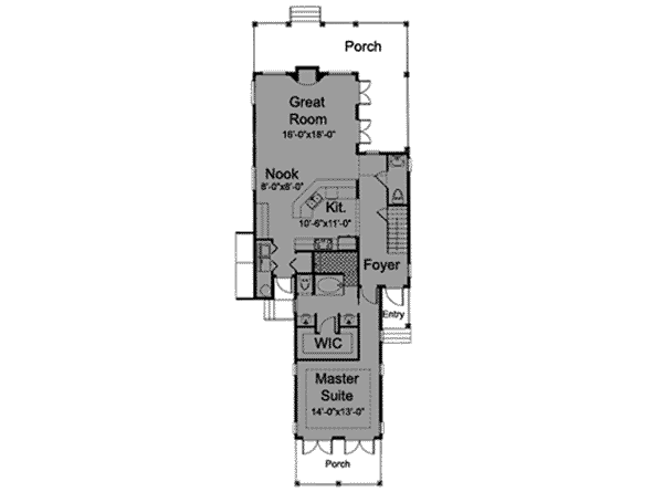 Country Floor Plan - Main Floor Plan #115-130
