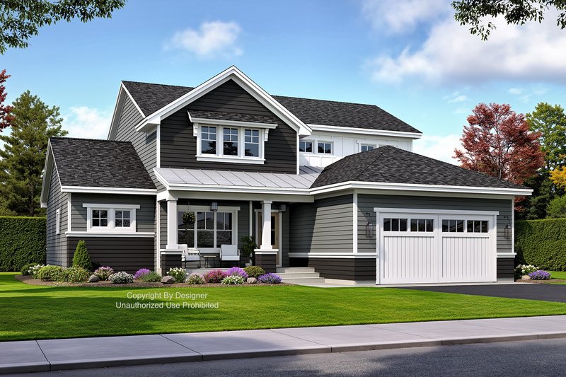 House Blueprint - Exterior - Front Elevation 4 for Craftsman House Plan #51-1385 - 4 bed, 3.5 bath