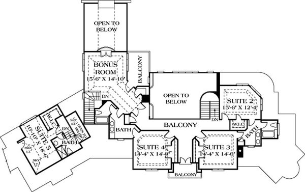 Dream House Plan - European Floor Plan - Upper Floor Plan #453-46