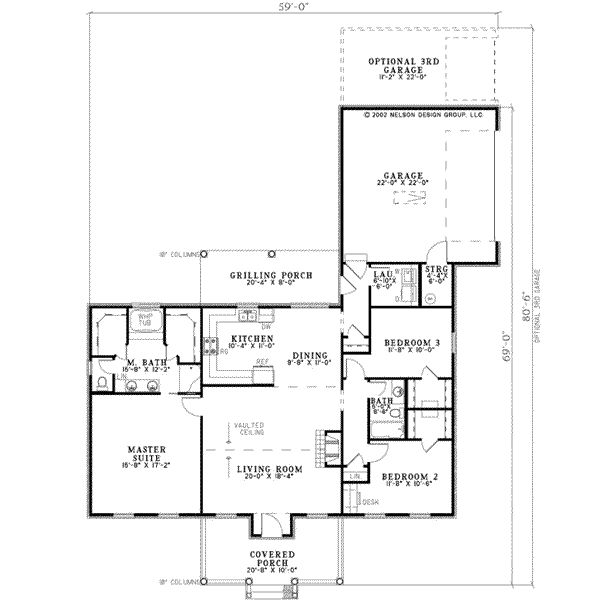 Southern Floor Plan - Main Floor Plan #17-2156