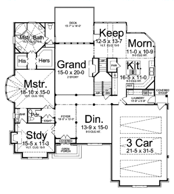 House Plan Design - Traditional Floor Plan - Main Floor Plan #119-352