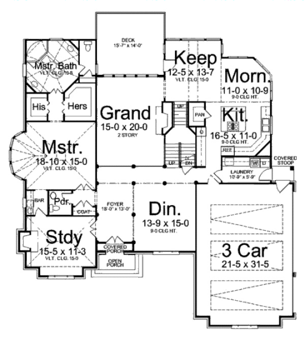 Home Plan - Traditional Floor Plan - Main Floor Plan #119-352