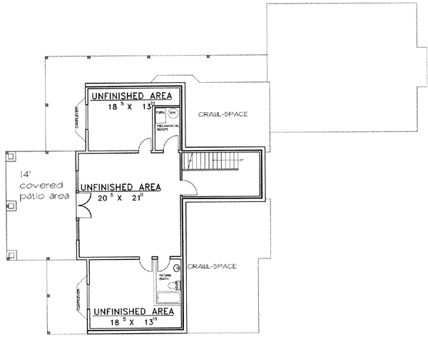 Home Plan - Modern Floor Plan - Lower Floor Plan #117-384