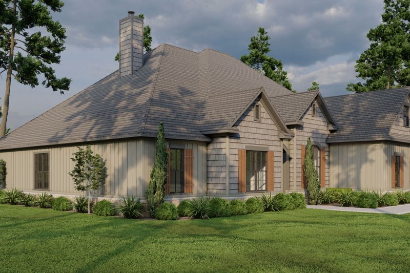 Home Plan - Exterior - Front Elevation 5 for Ranch House Plan #923-75 - 4 bed, 3 bath